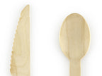 18 couverts verts menthe en bois