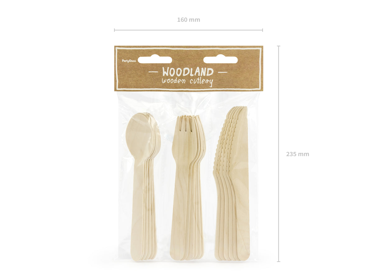 18 couverts en bois - Woodland