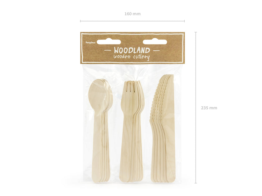 18 couverts en bois - Woodland