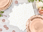 6 assiettes rose gold de 18 cm en carton - Vintage Birthday