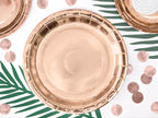 6 assiettes rose gold de 23 cm en carton - Vintage Birthday
