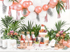 6 assiettes rose gold de 23 cm en carton - Vintage Birthday