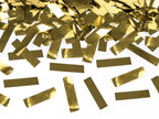 Canon à confettis rectangle doré de 40 cm