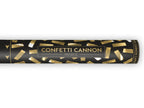 Canon à confettis rectangle doré de 40 cm