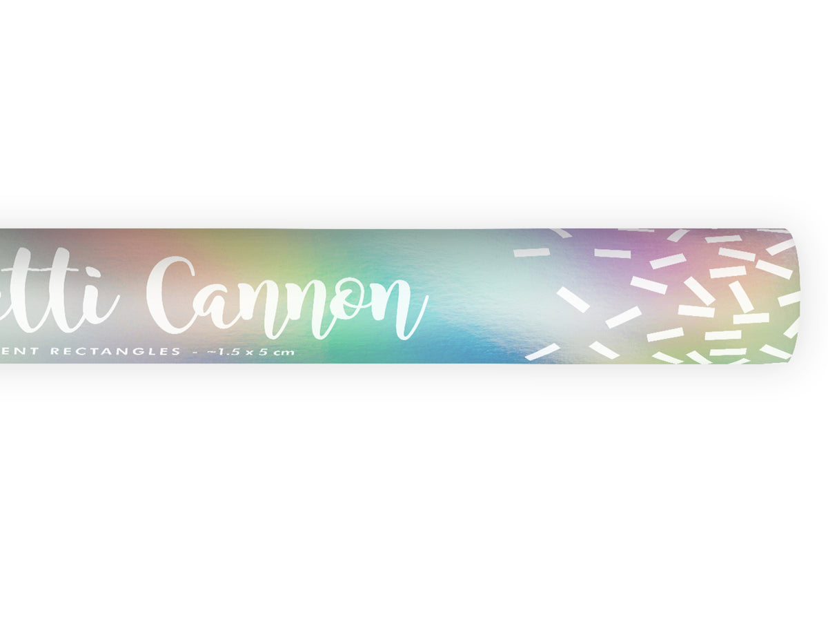 Canon à confettis iridescent de 60 cm