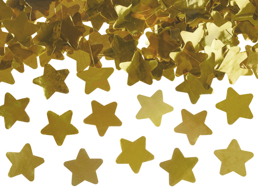 Canon à confettis étoiles dorées de 40 cm