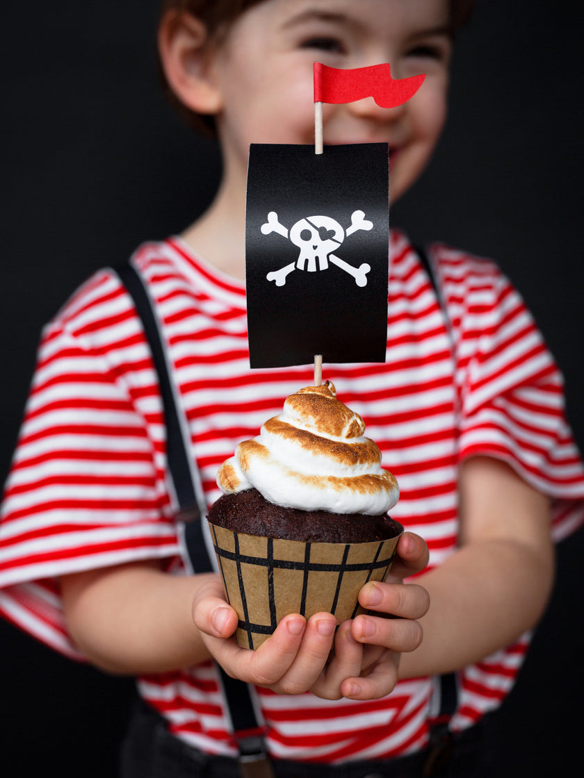 6 moules cupcakes pirates en carton - Pirates Party