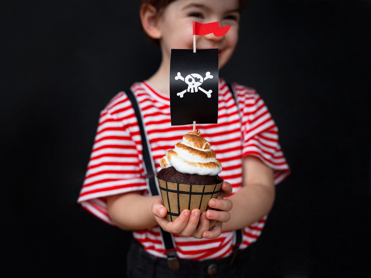 6 moules cupcakes pirates en carton - Pirates Party