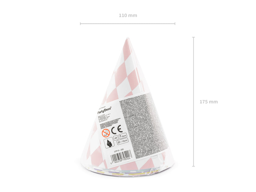 6 chapeaux losanges en carton - Yummy