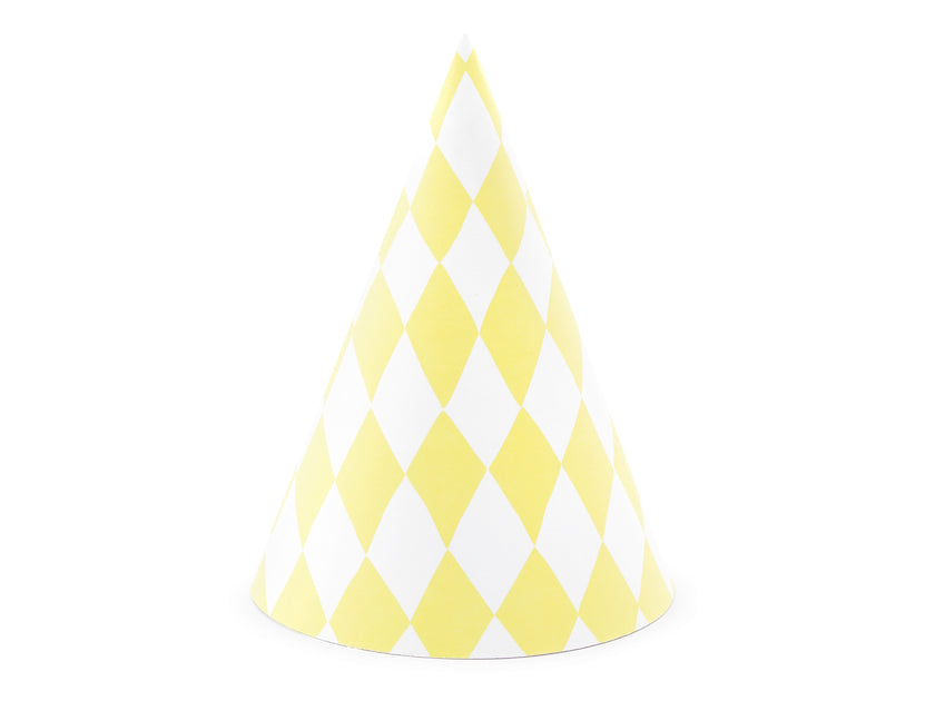 6 chapeaux losanges en carton - Yummy