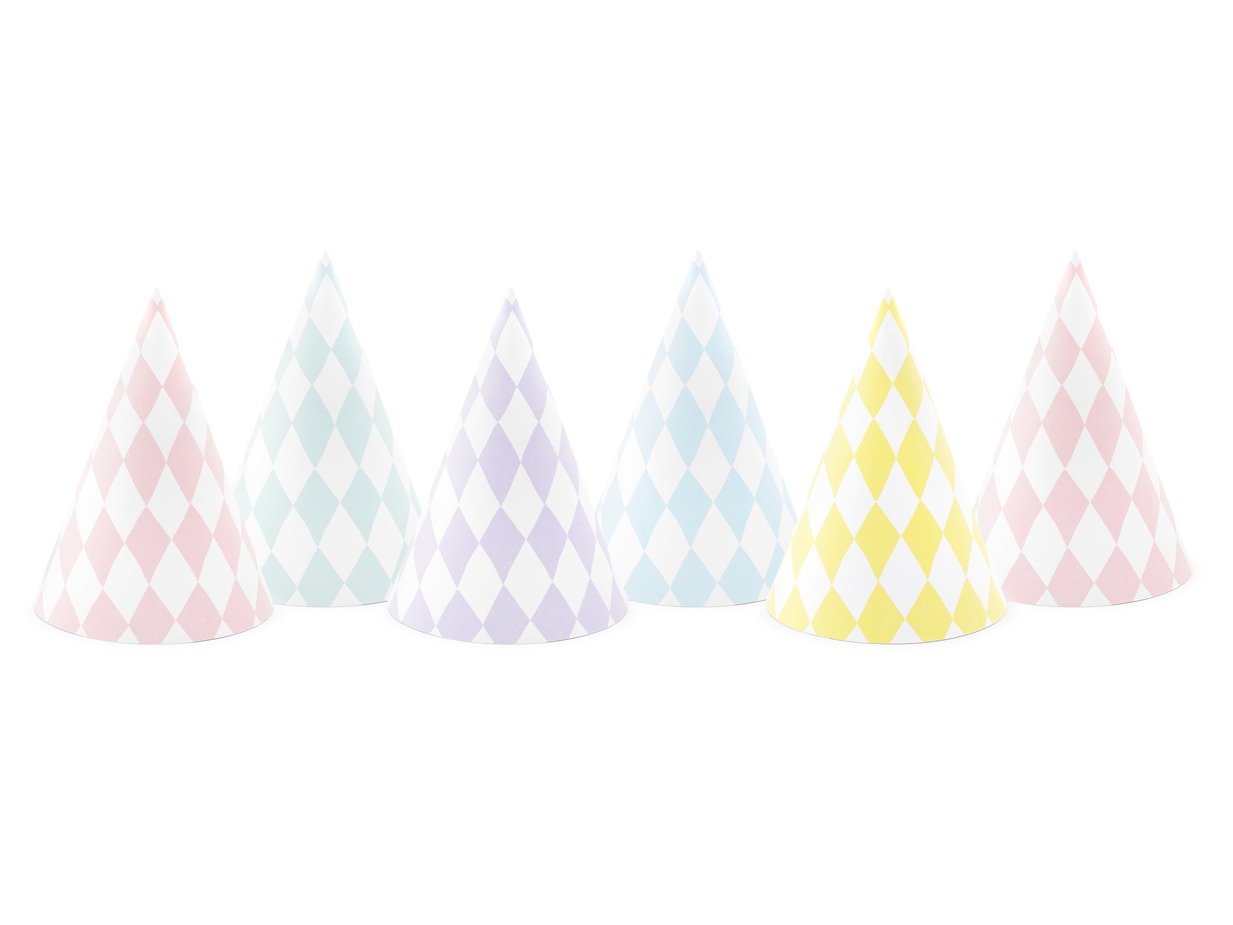 6 chapeaux losanges en carton - Yummy