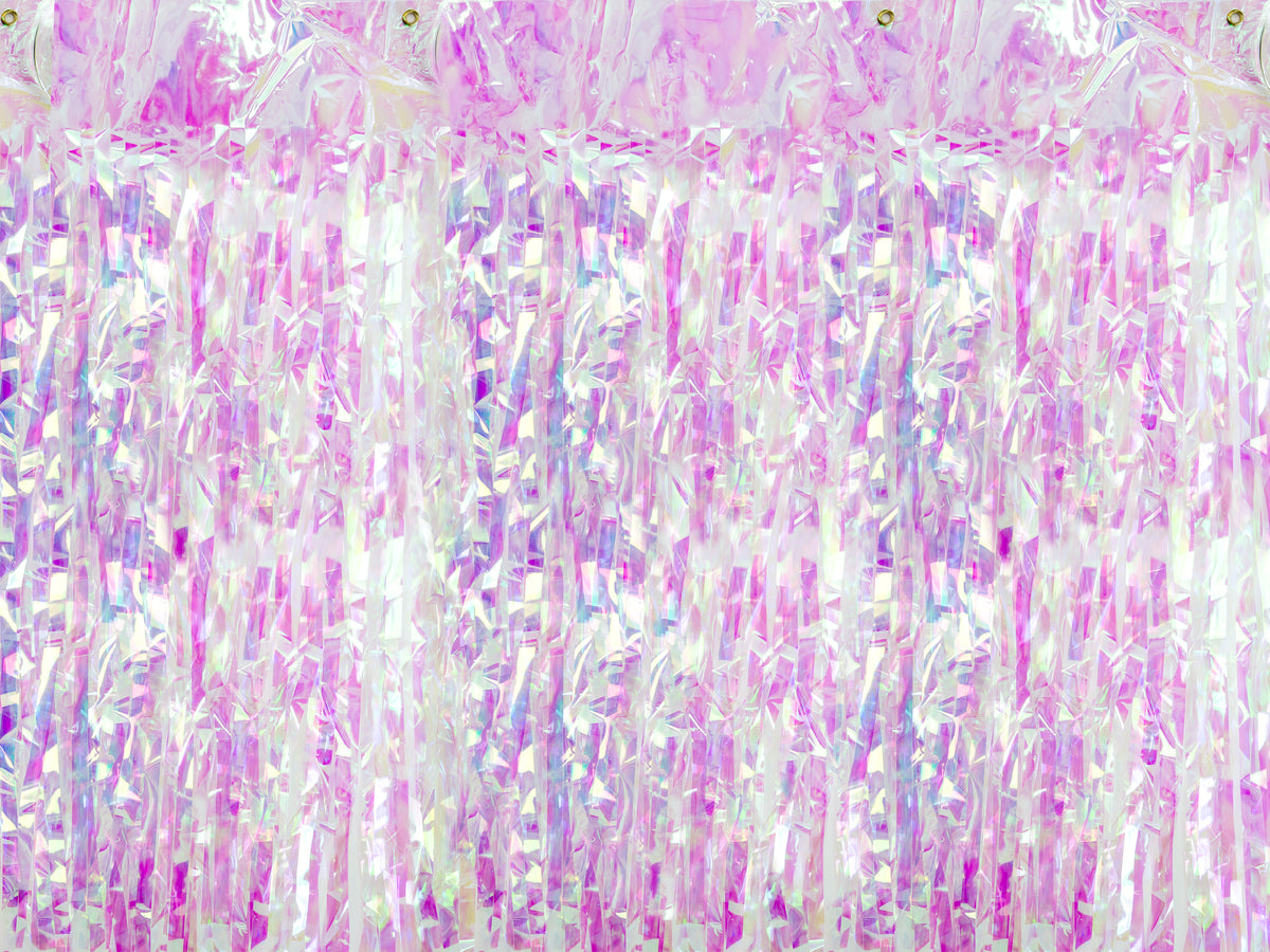 Rideau à franges couleur iridescent de 2,5 m