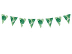 Guirlande fanions motifs feuilles vertes en papier - Aloha