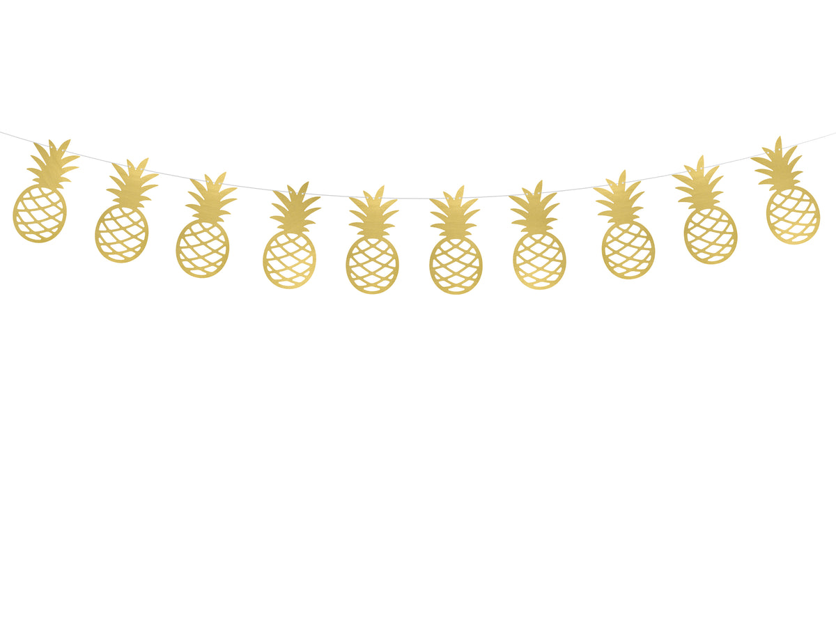 Guirlande ananas dorés en papier - Aloha Collection