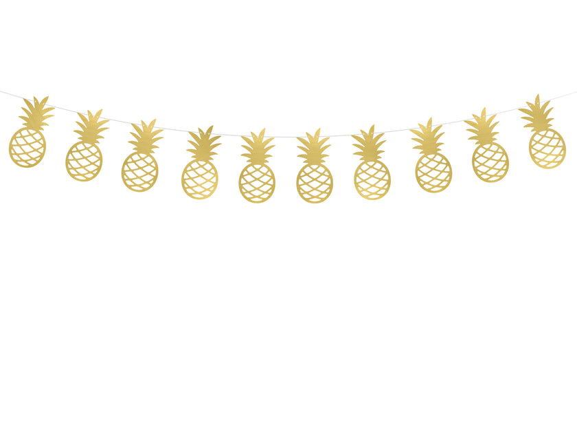 Guirlande ananas dorés en papier - Aloha Collection