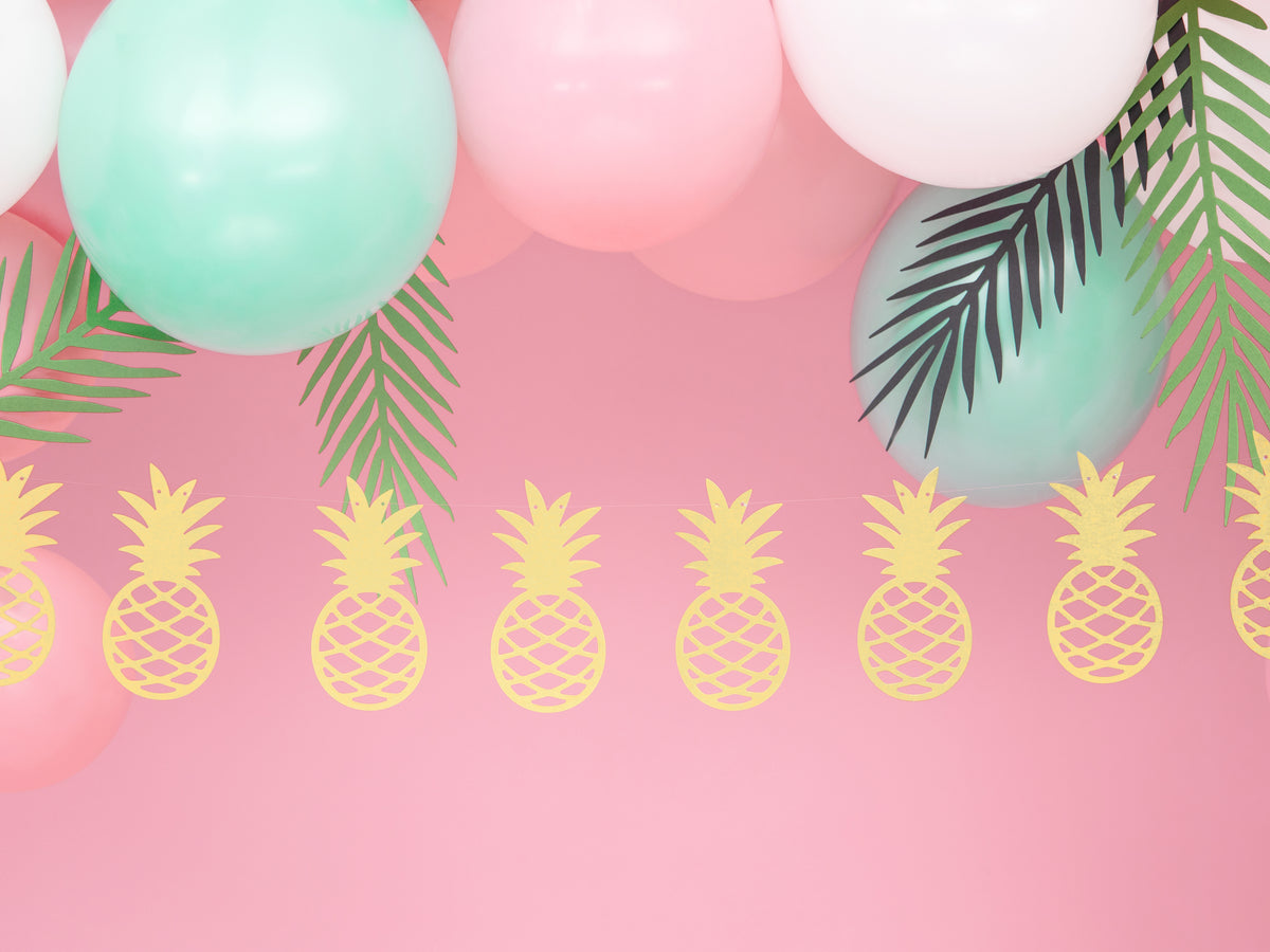 Guirlande ananas dorés en papier - Aloha Collection