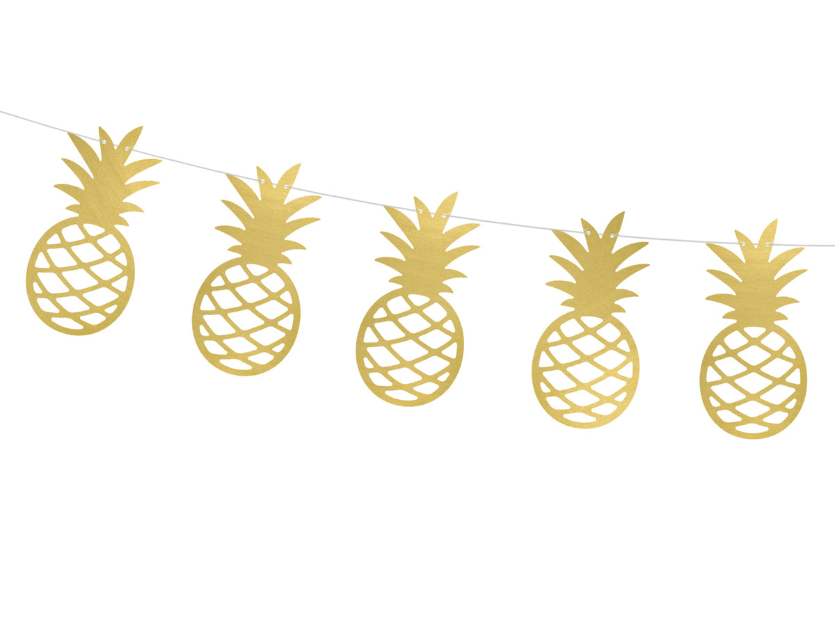Guirlande ananas dorés en papier - Aloha Collection