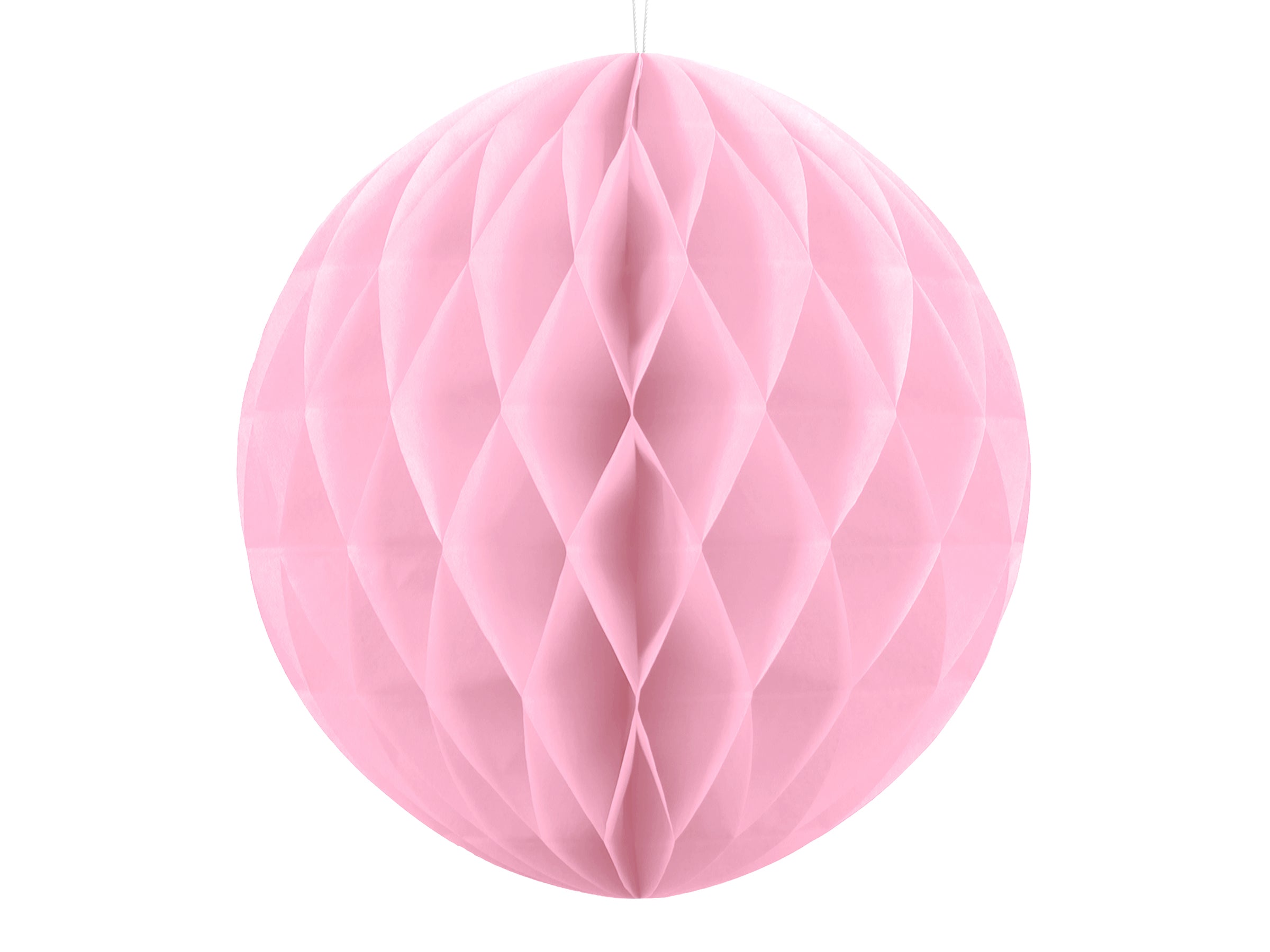 Boule rose pastel de 20 cm en nid d'abeille
