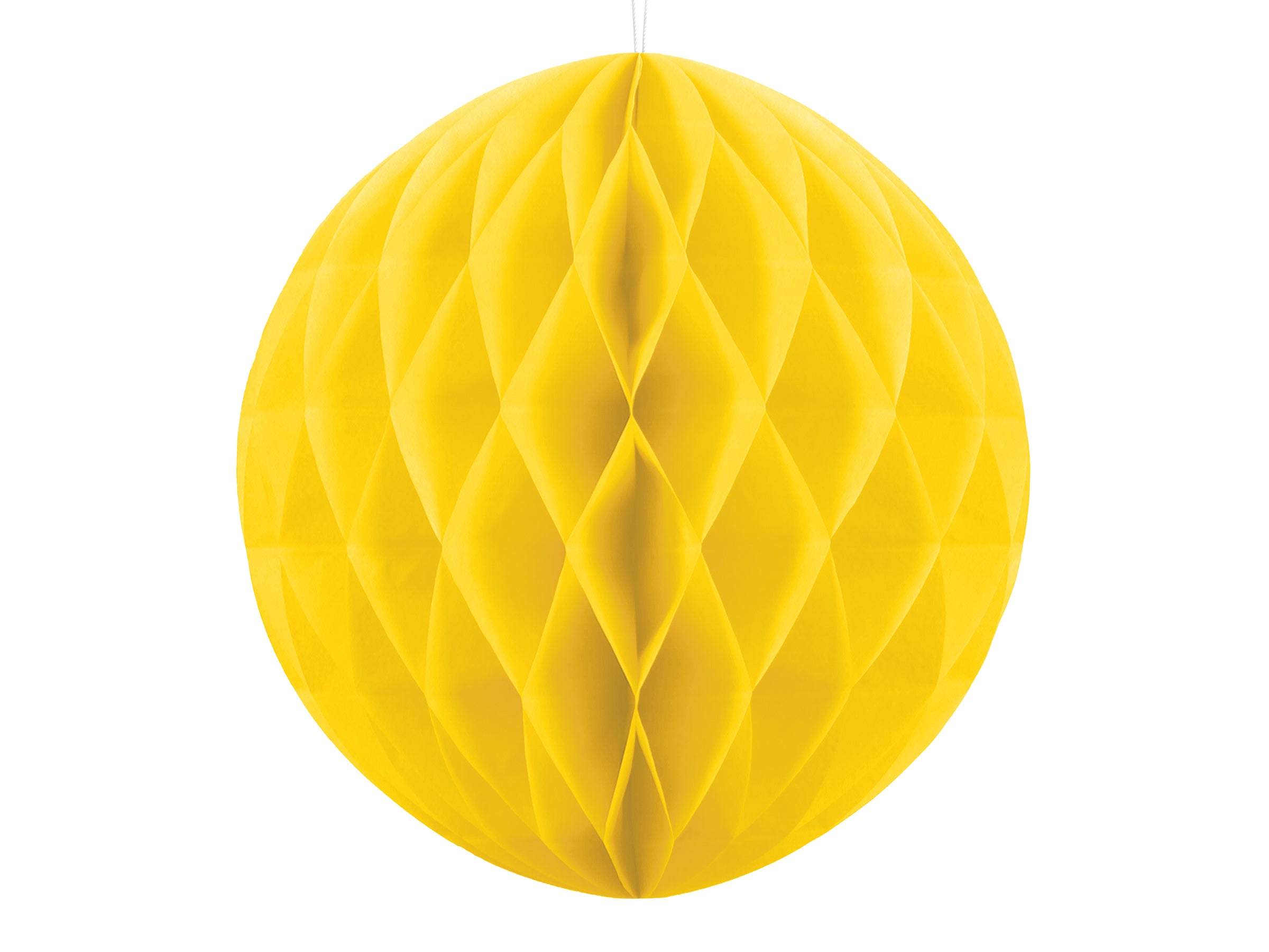 Boule jaune de 20 cm en nid d'abeille