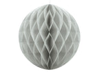 Boule grise de 20 cm en nid d'abeille