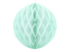 Boule verte menthe pastel de 20 cm en nid d'abeille