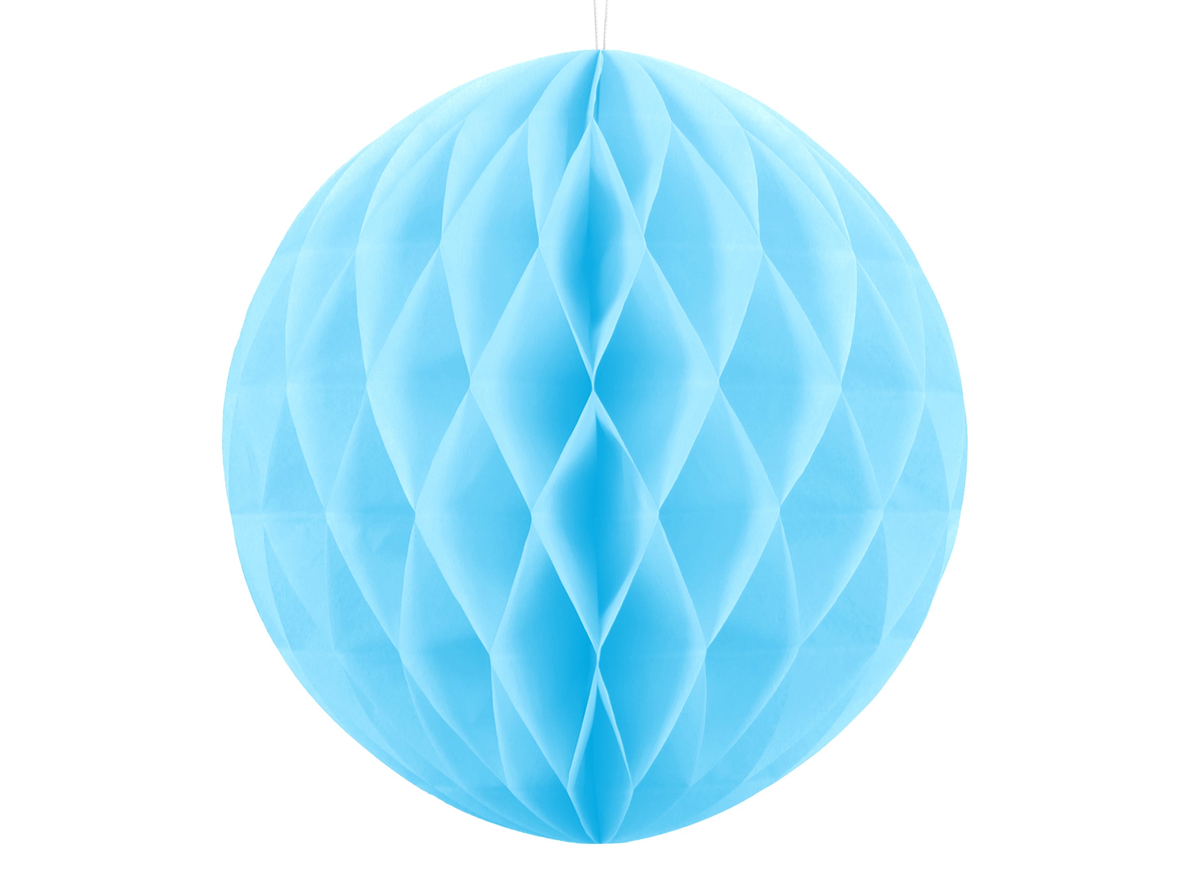 Boule bleue ciel de 40 cm en nid d'abeille