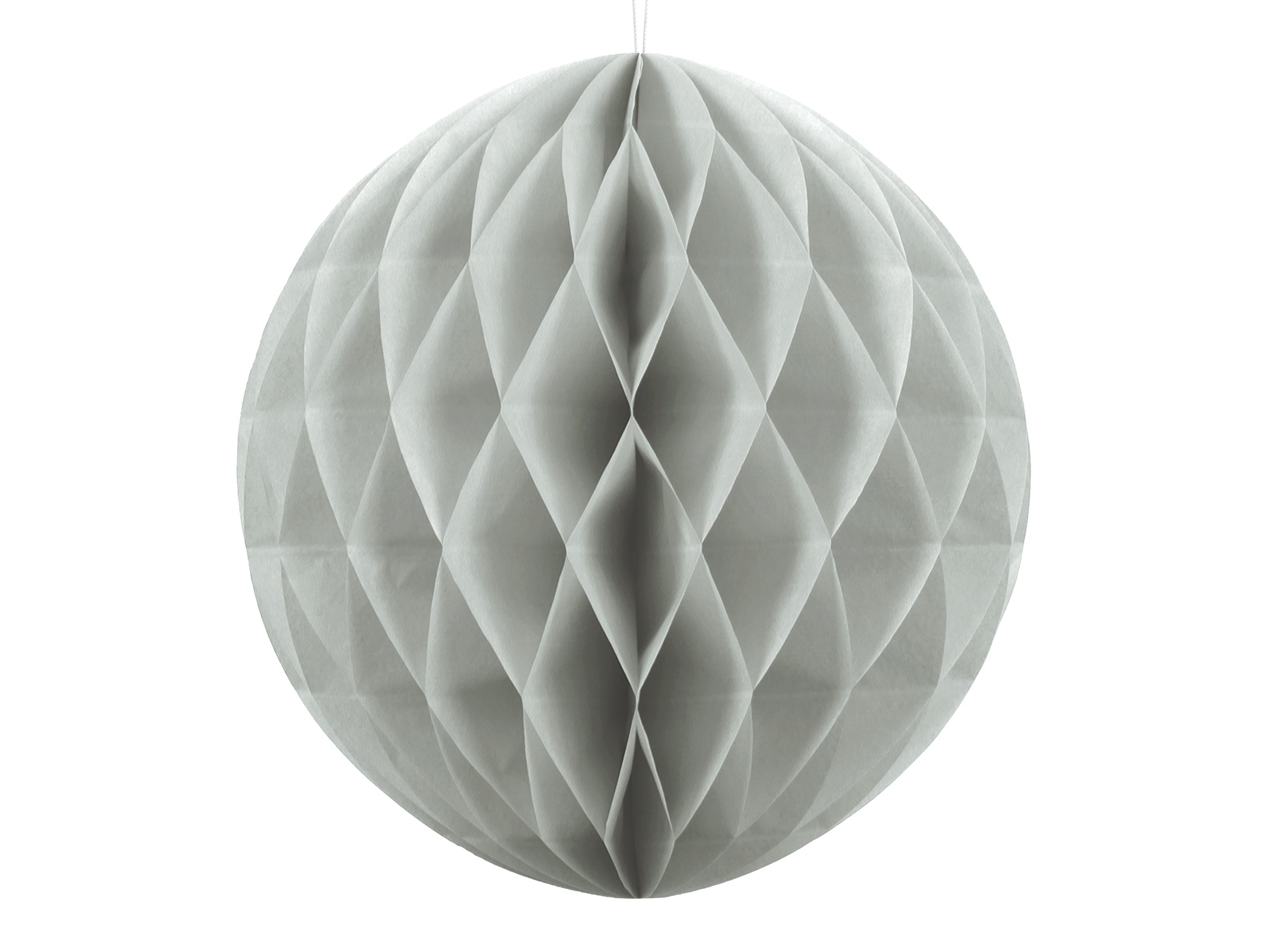 Boule grise de 40 cm en nid d'abeille