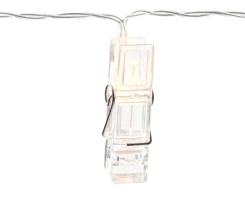 Guirlande lumière LED avec pinces de 1,4 m