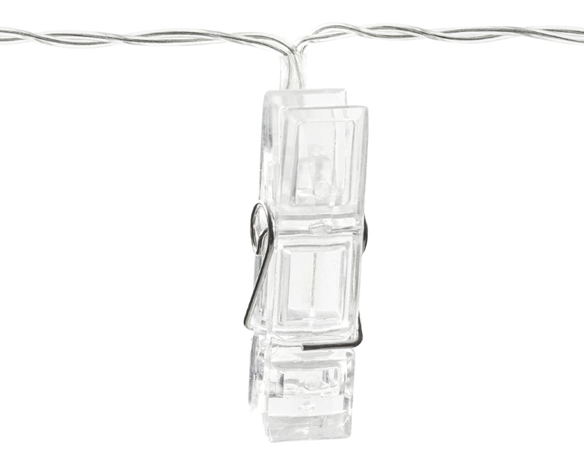 Guirlande lumière LED avec pinces de 1,4 m