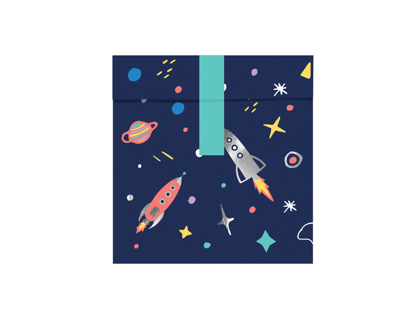 6 sachets à motifs multicolores de l'espace en papier - Space Party