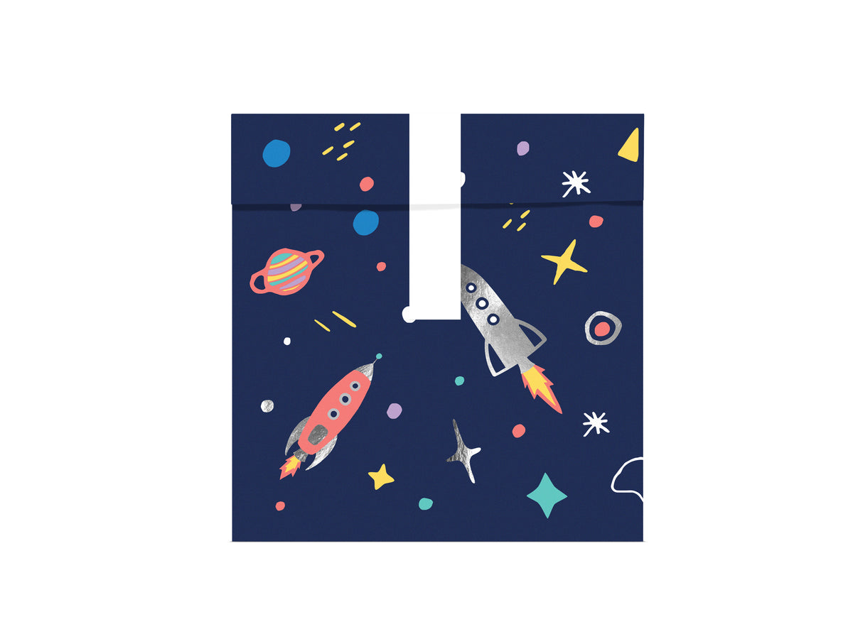 6 sachets à motifs multicolores de l'espace en papier - Space Party