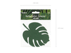 6 étiquettes porte-noms vertes en forme de feuille - Aloha Collection