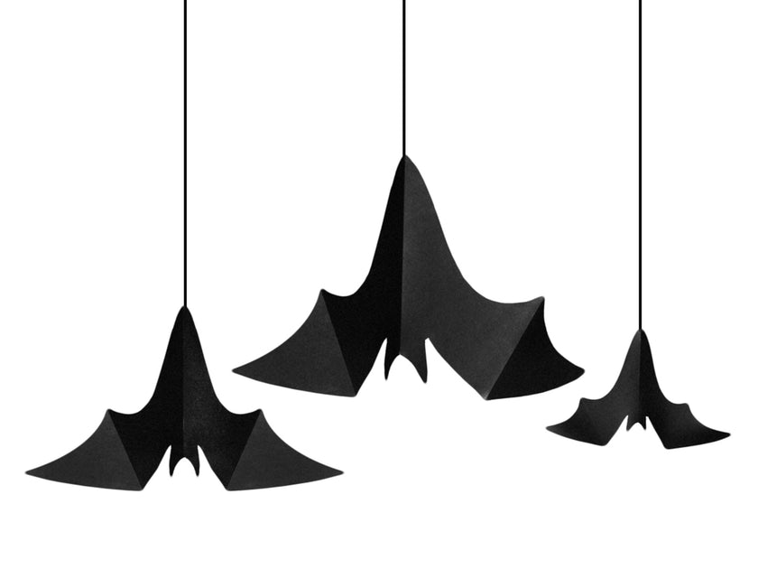 3 décorations à suspendre chauve-souris - Halloween
