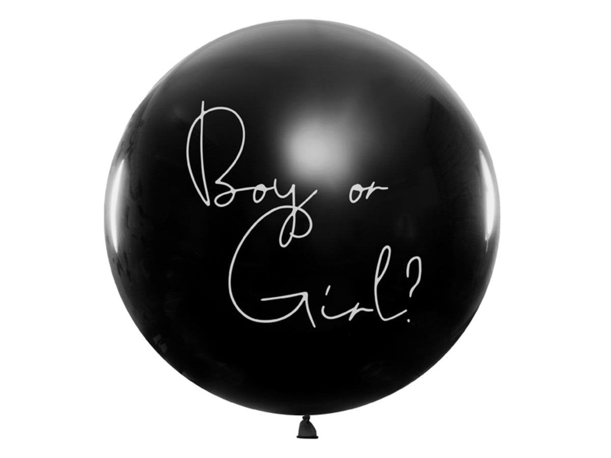 Ballon en latex avec confettis bleu 