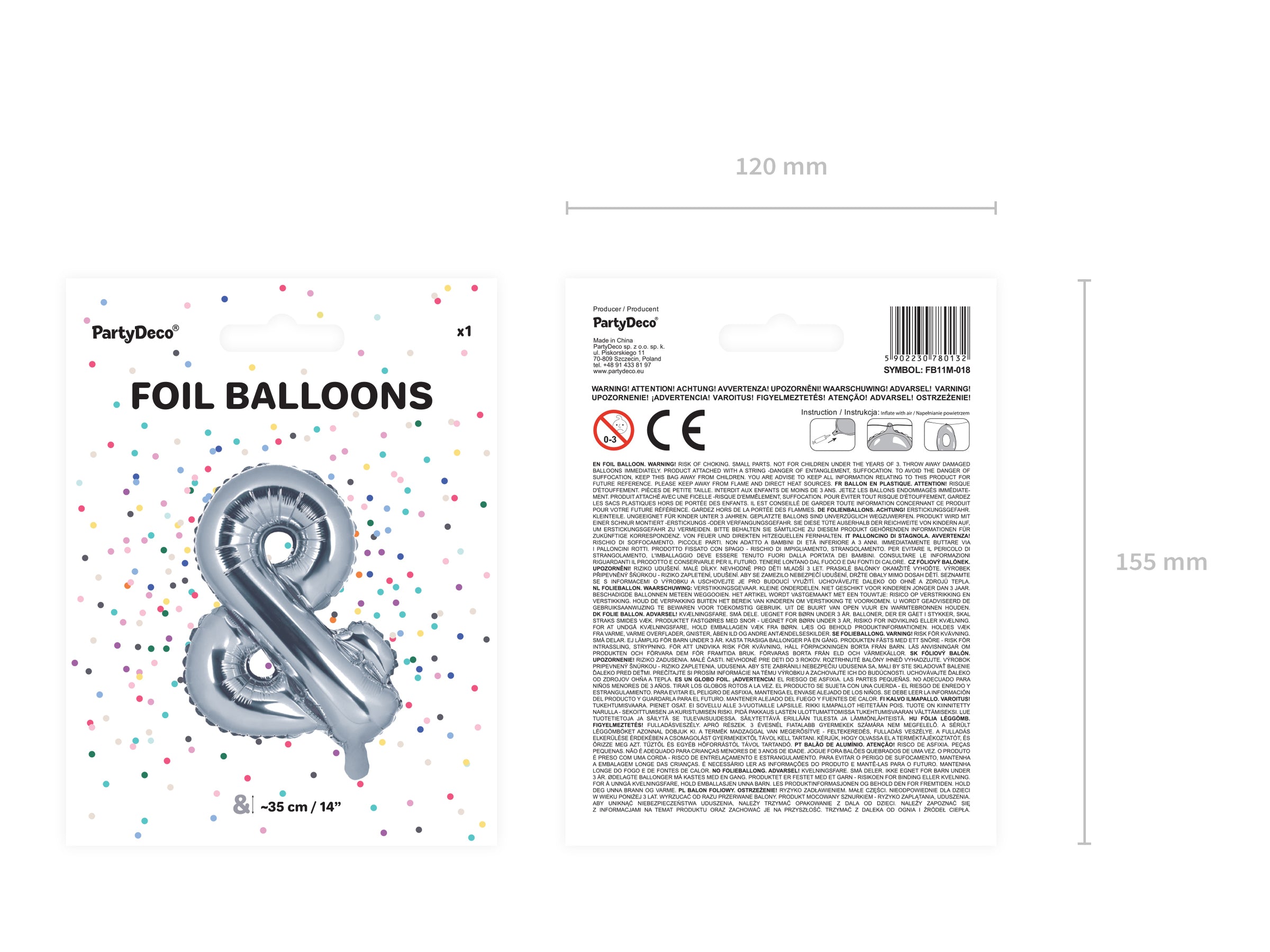 Ballon aluminium & argenté