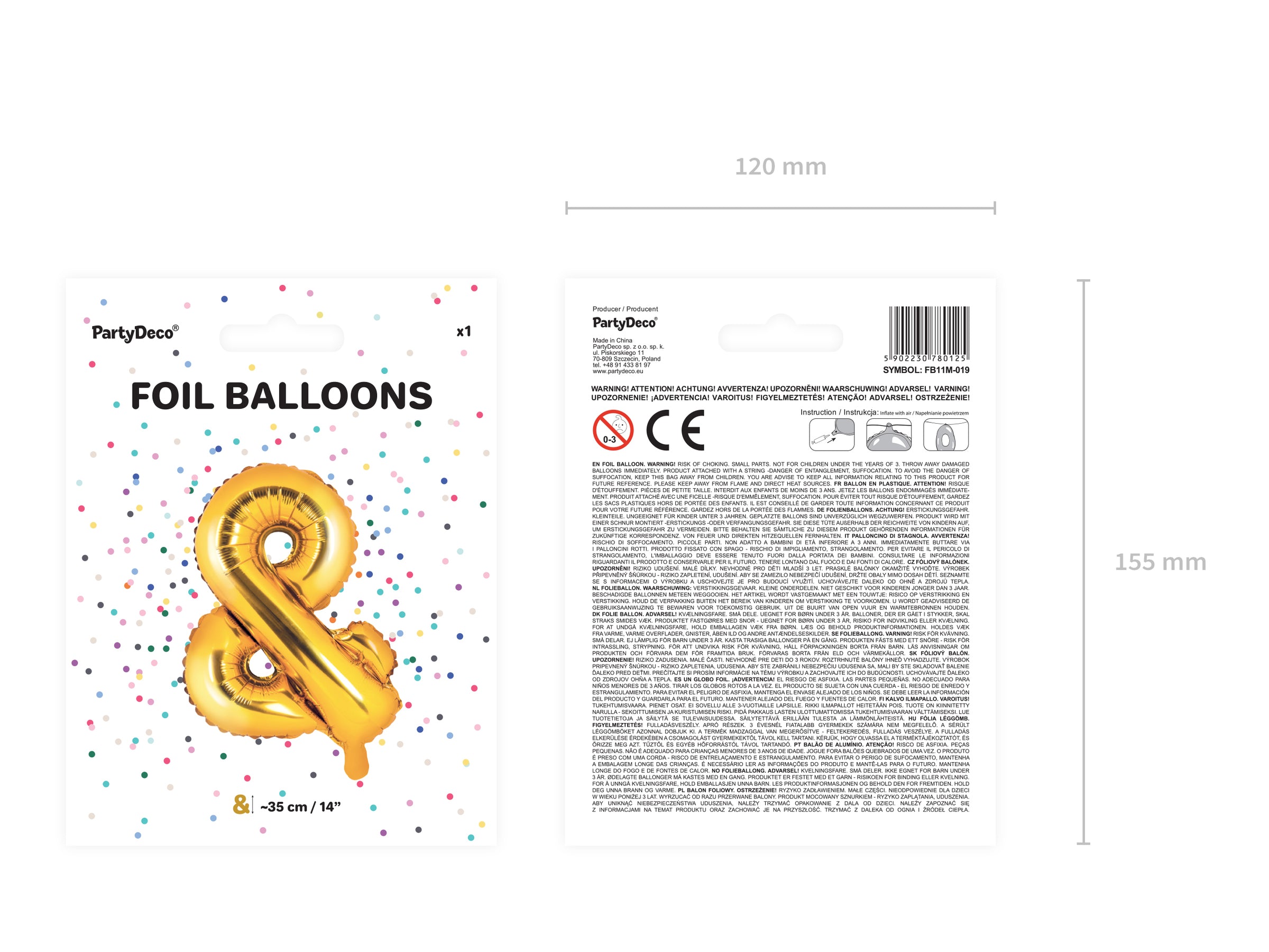 Ballon aluminium & doré