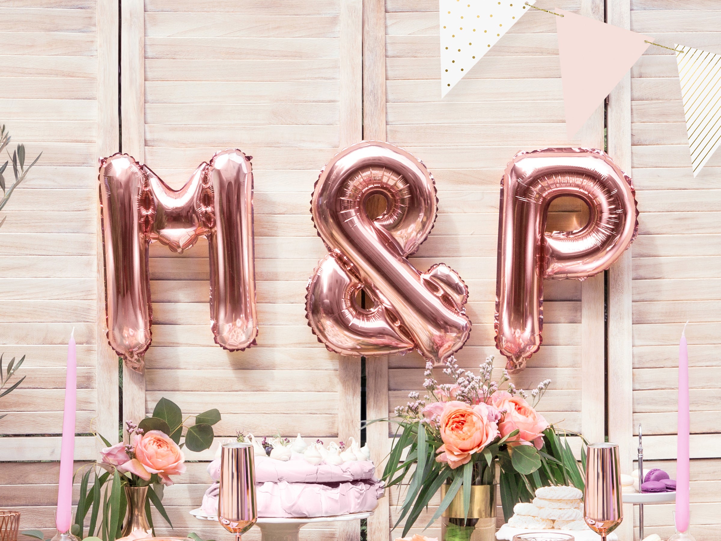 Ballon aluminium & rose gold