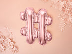 Ballon aluminium hashtag rose gold