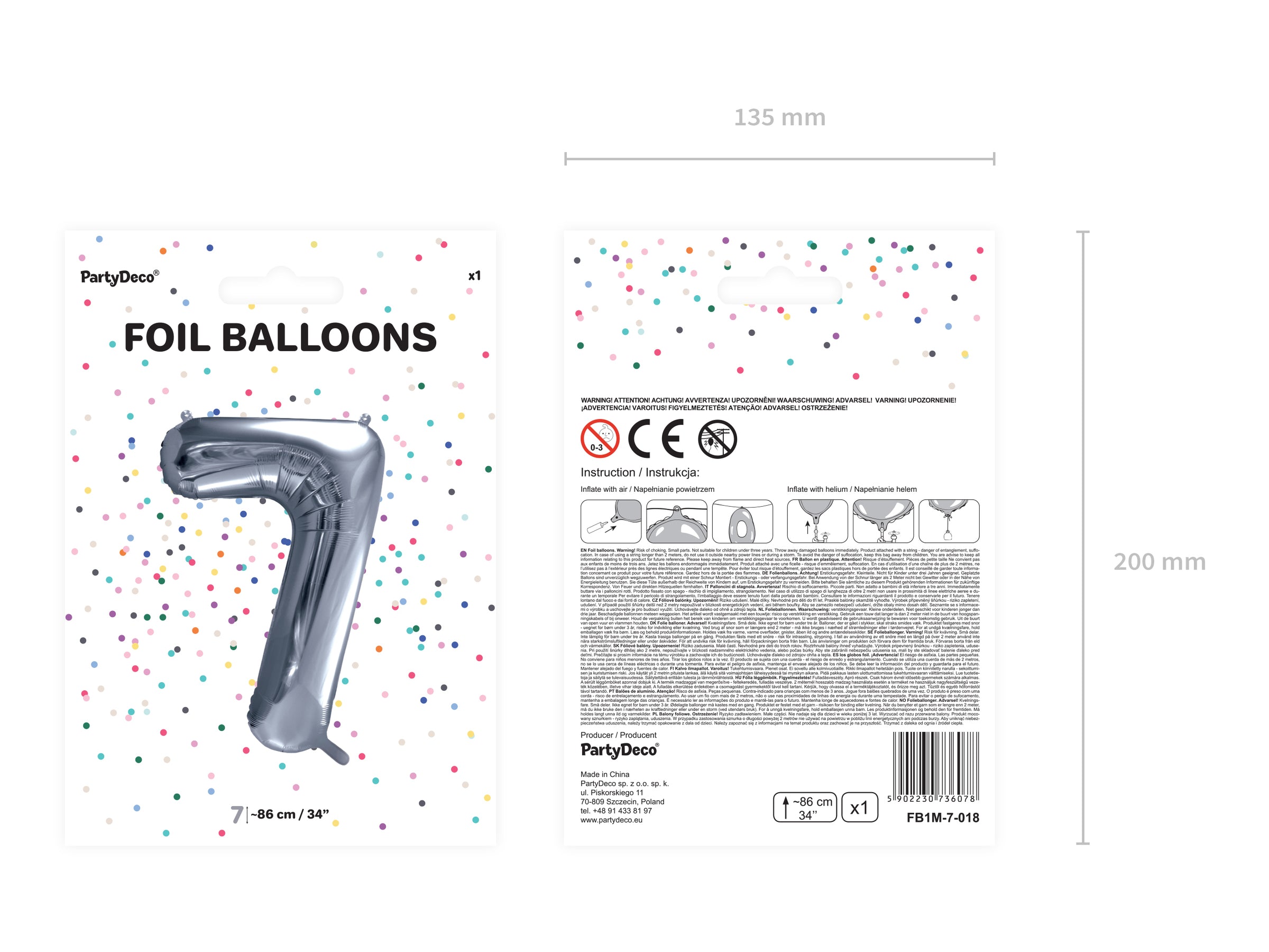 Ballon aluminium chiffre  