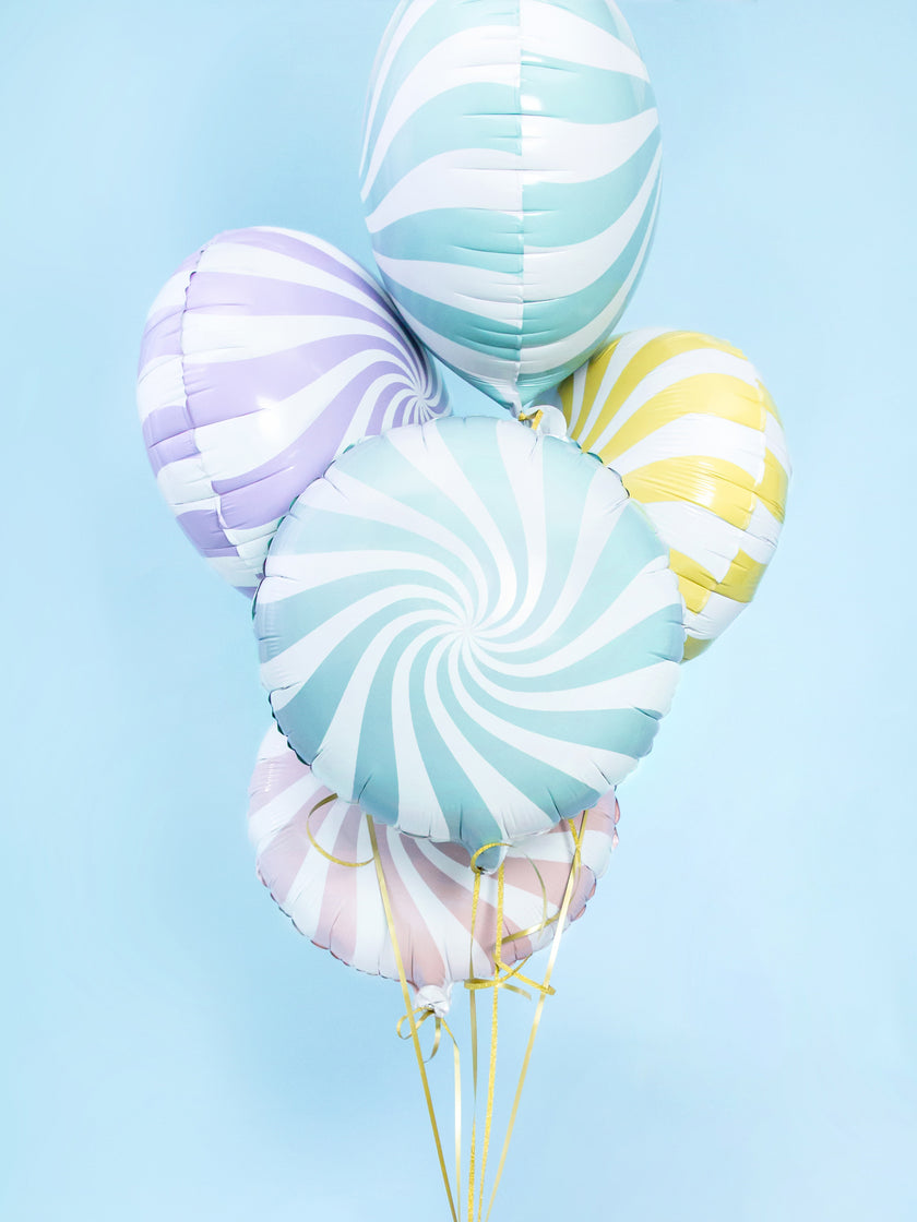Ballon aluminium en forme de bulle bleu clair