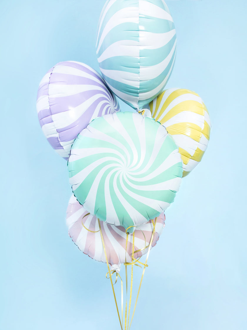 Ballon aluminium en forme de bulle vert menthe