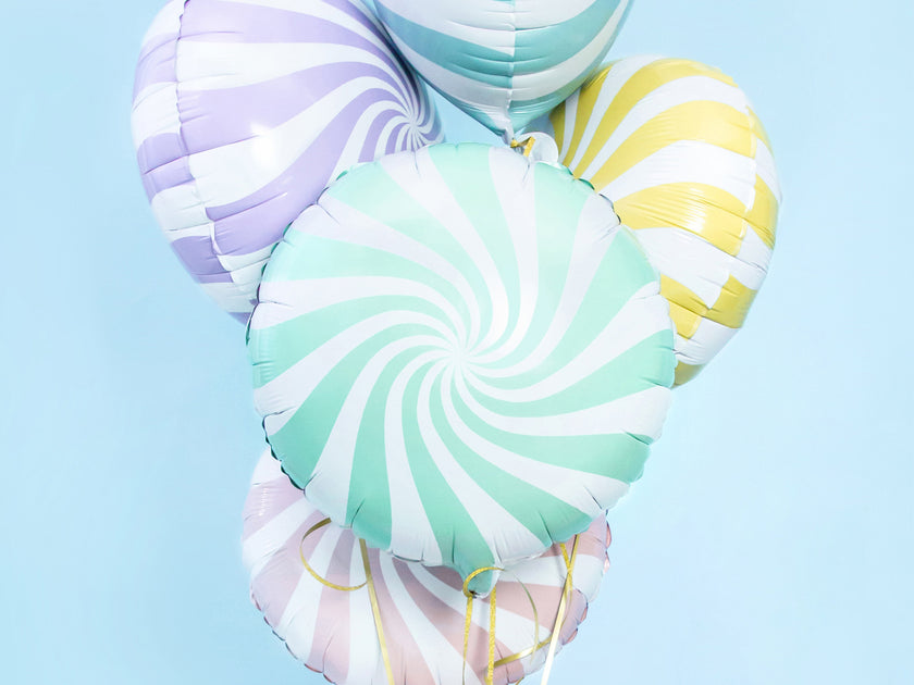 Ballon aluminium en forme de bulle vert menthe