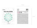 Ballon aluminium en forme de bulle vert menthe
