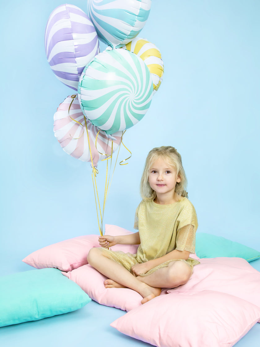 Ballon aluminium en forme de bulle vert menthe