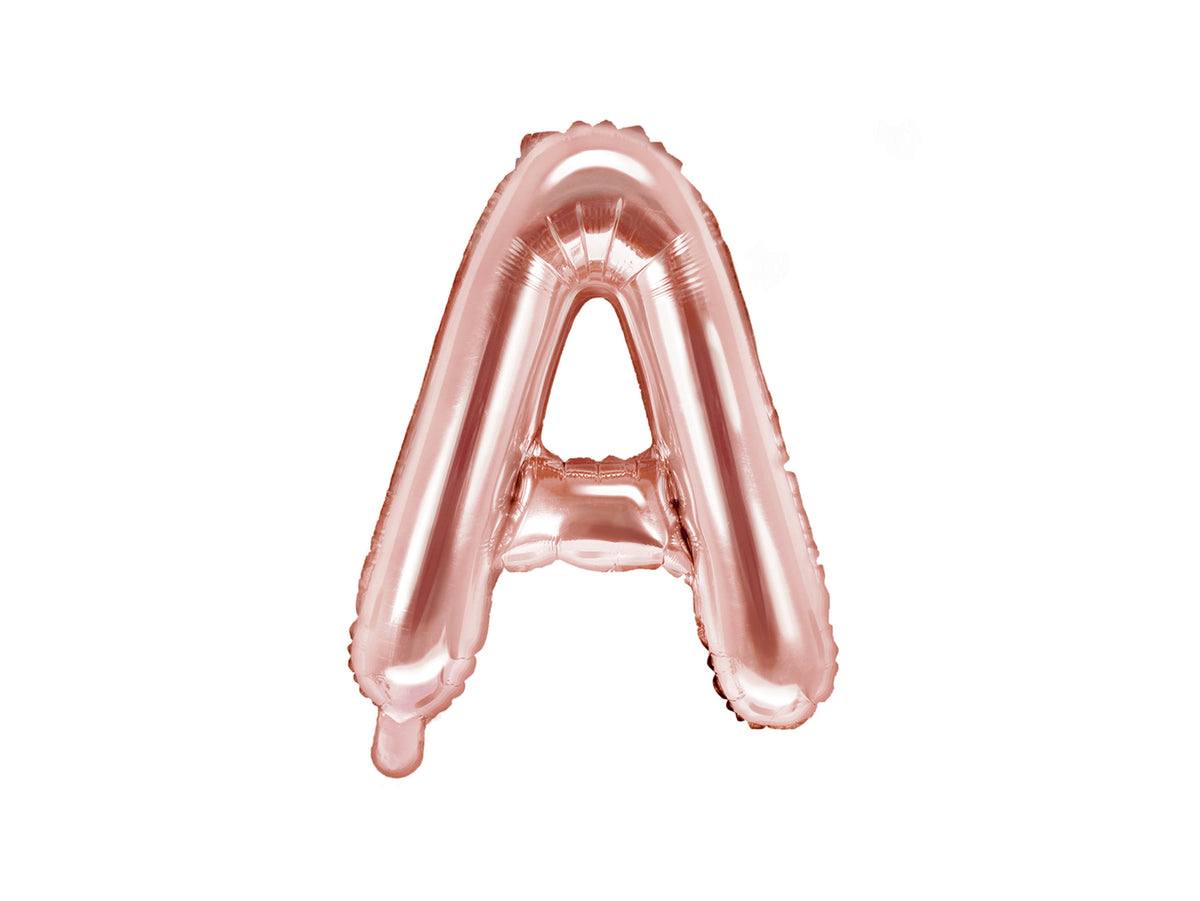 Ballon aluminium lettre A rose gold (35cm)