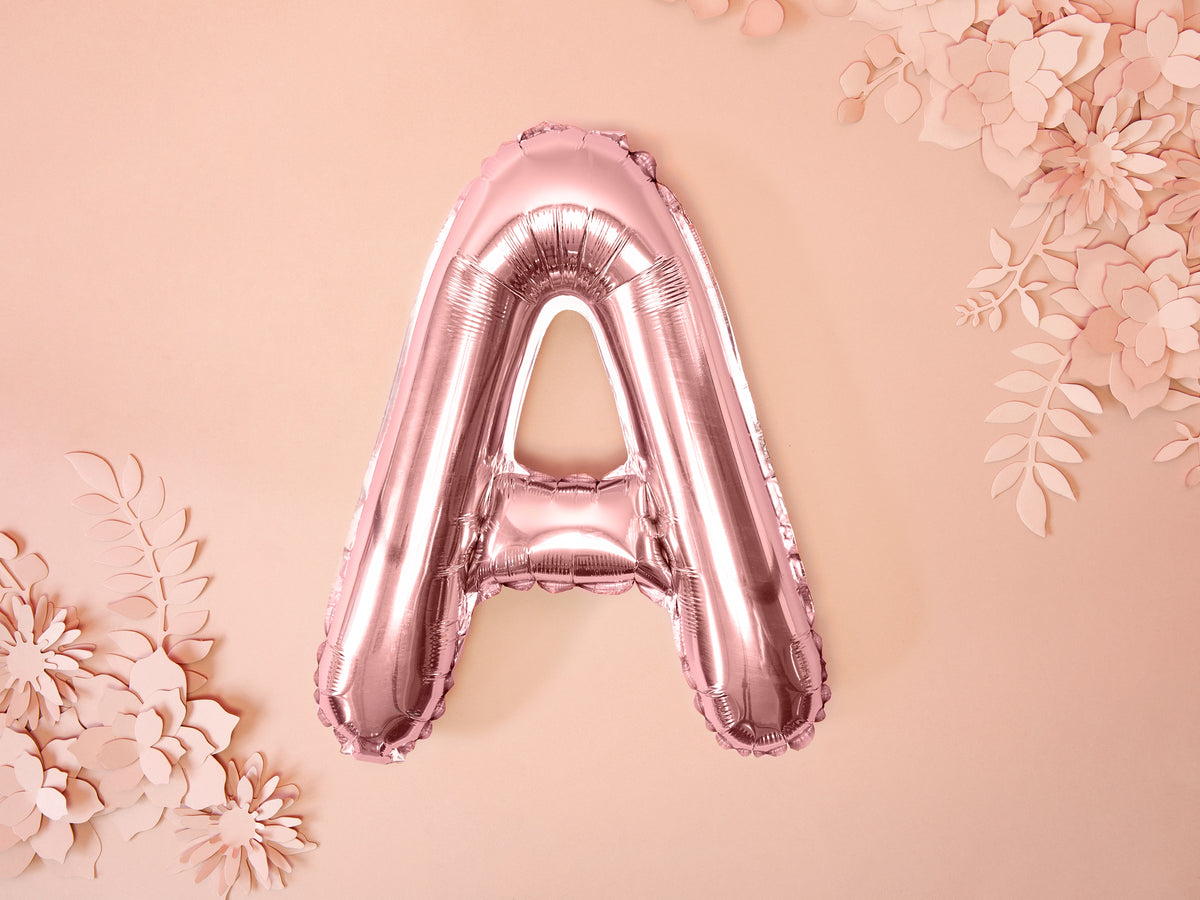 Ballon aluminium lettre A rose gold (35cm)