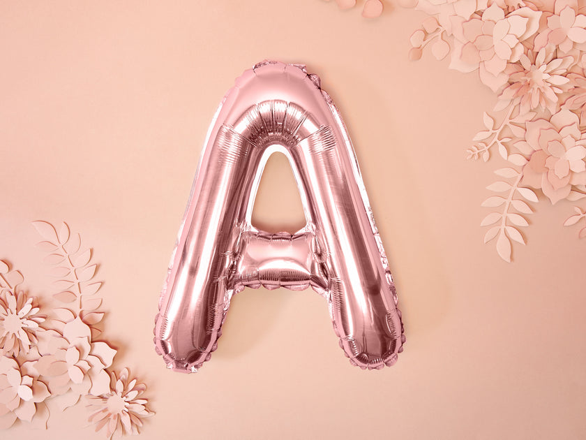 Ballon aluminium lettre A rose gold (35cm)