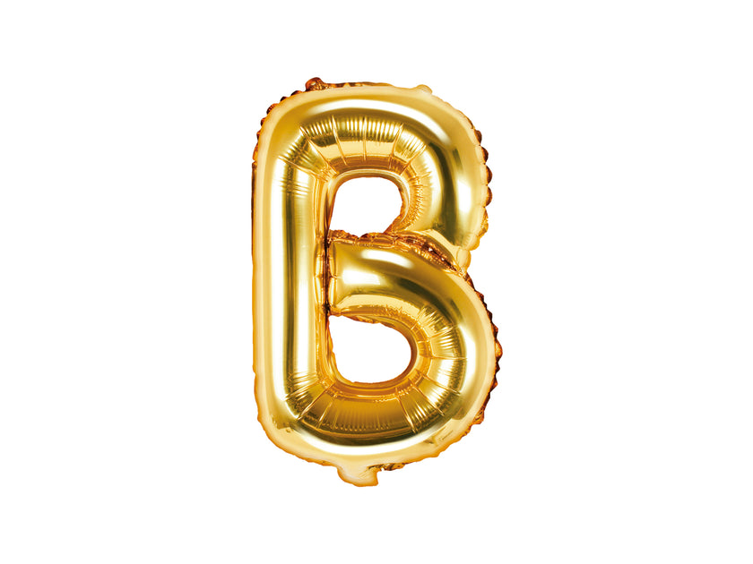Ballon aluminium lettre B doré (35cm)