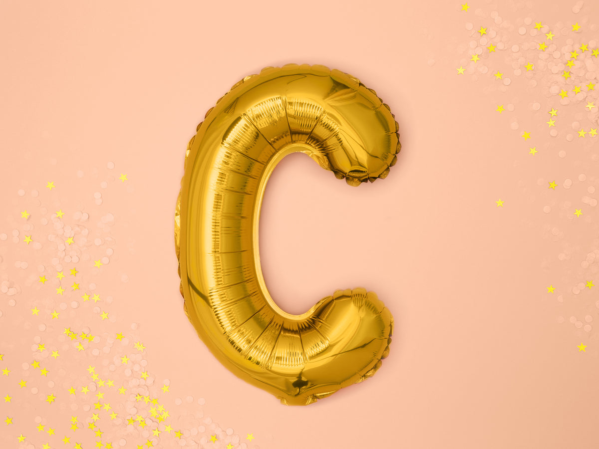 Ballon aluminium lettre C doré