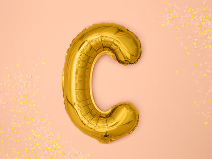 Ballon aluminium lettre C doré